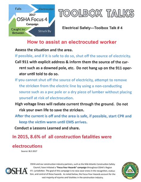 electrical safety tool box talks|electrical toolbox talks printable.